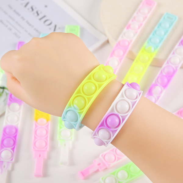 Silicone rainbow bracelet