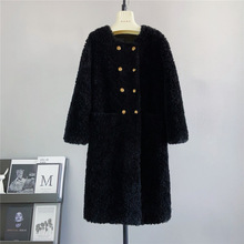 冬季慵懒风宽松皮毛一体中长款外套软糯时尚全羊毛复合皮草大衣女