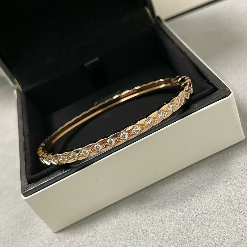 Xiaoxianggao バージョン V ゴールドココ菱形ダイヤモンドフルダイヤモンドカップルブレスレット女性用の絶妙なシンプルで多用途な気質ブレスレット|undefined