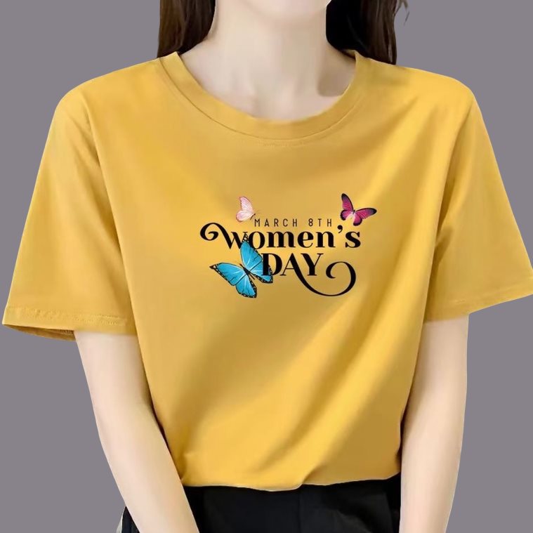 Summer cotton short fashionable base short sleeve T-shirt with a…