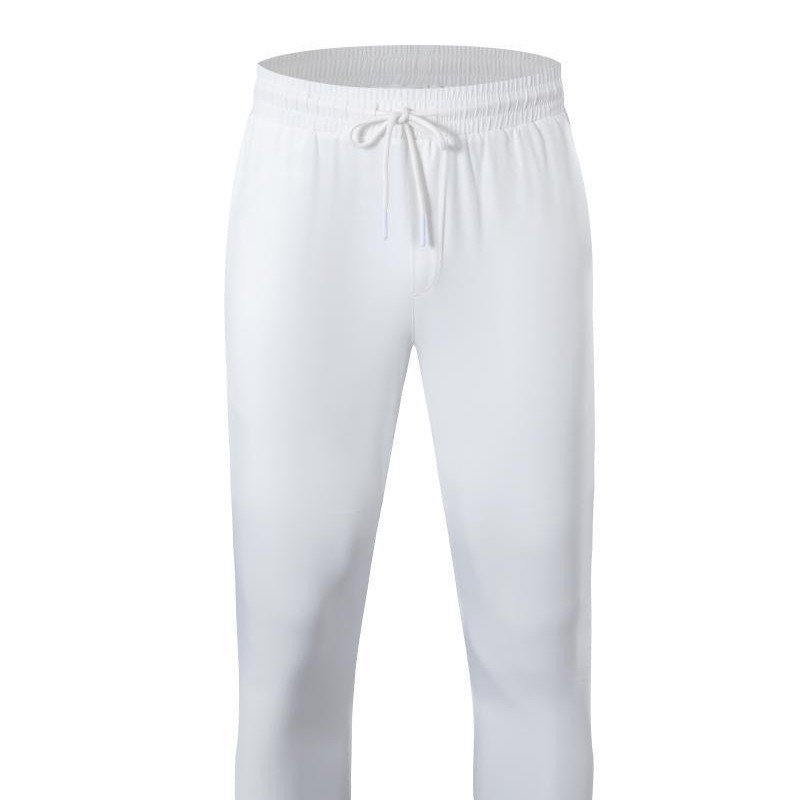 Primavera y verano de 2025 nuevos pantalones de carrera para hombres pantalones rectos de secado rápido sueltos pantalones deportivos casuales negros versátiles