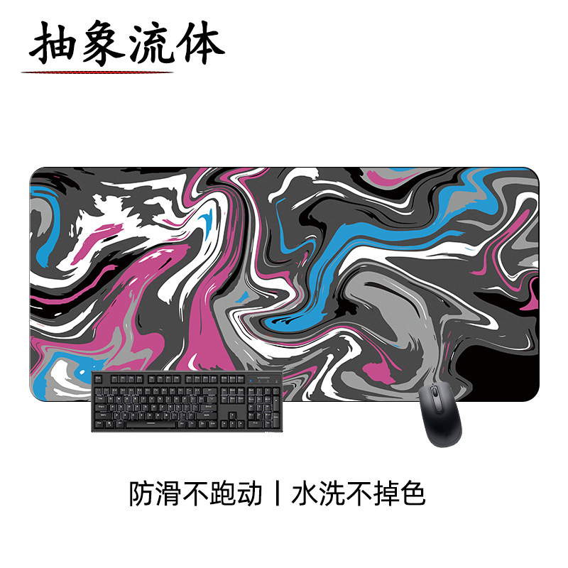 クロスボーダー熱図線流体マウスパッド抽象波紋滑り止め大テーブルパッドゲームキーボードパッド超厚|undefined