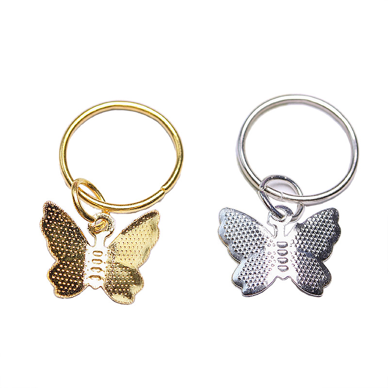 盤發髒辮發圈蝴蝶髒辮蝴蝶頭飾發飾 蝴蝶發圈發飾diy金屬發飾批發