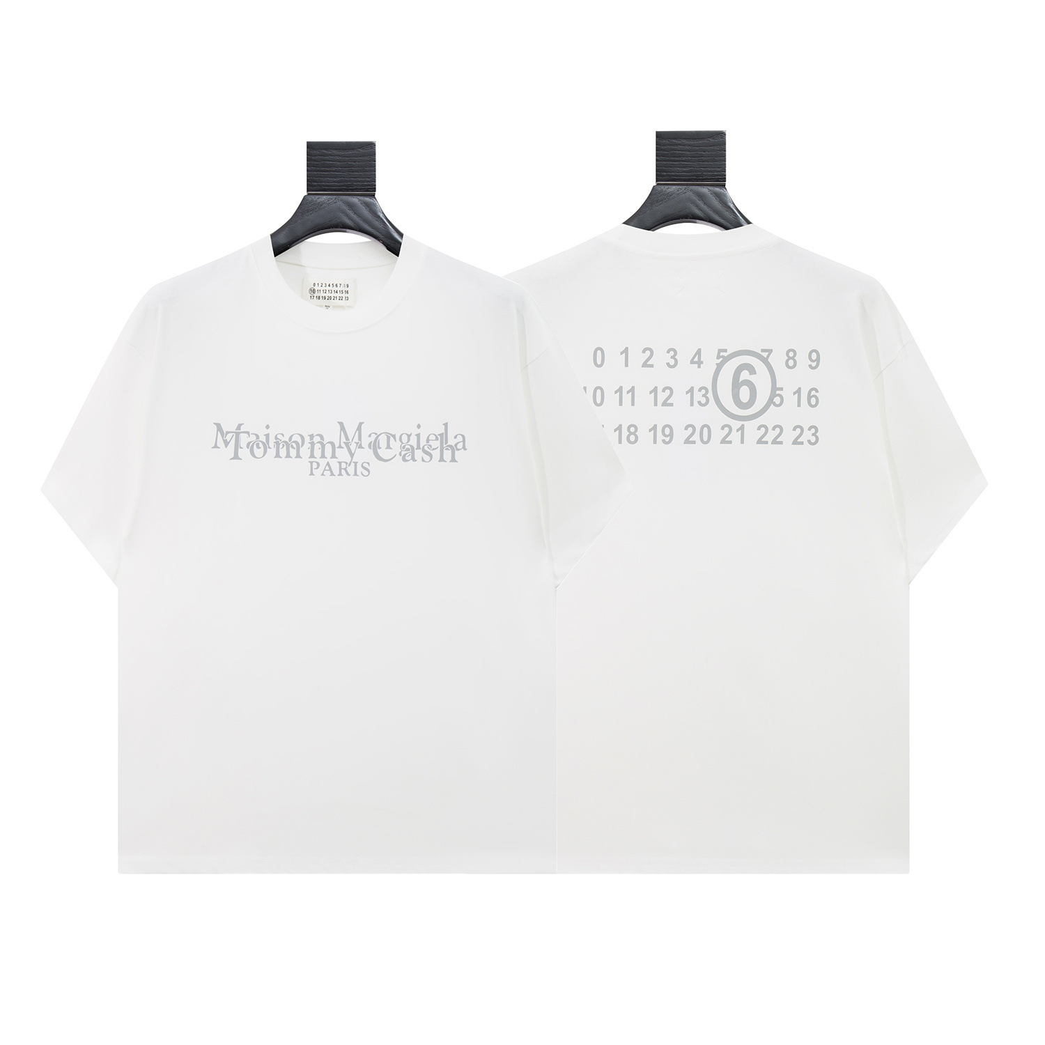 クロスボーダーメゾンマルジェラマジラデジタルプリントMM6純綿高品質男性tシャツ女性半袖潮