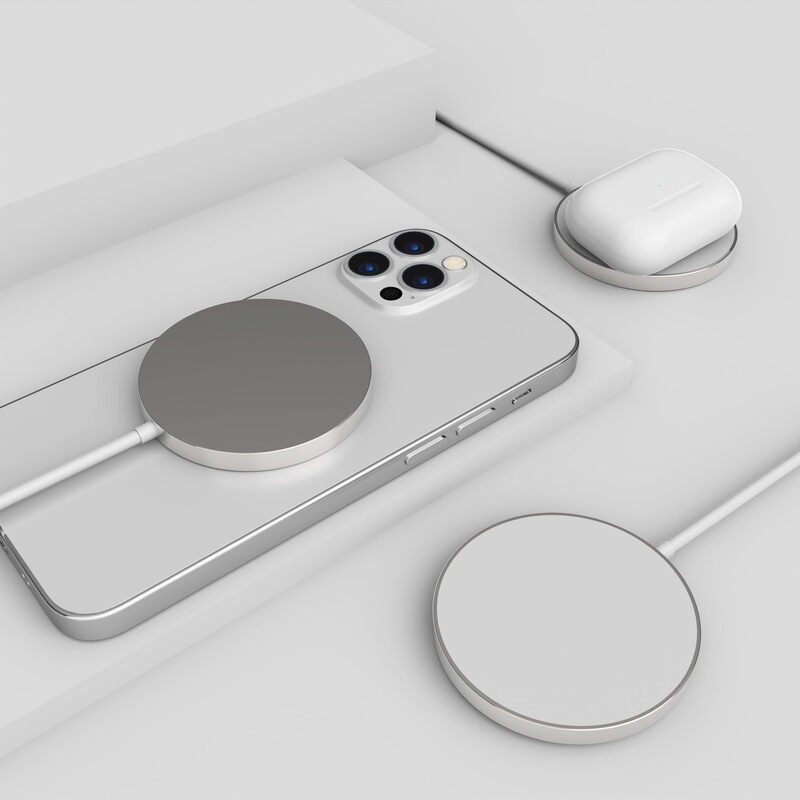 新品KC認証マグネット式ワイヤレス充電器15W適用マグセーフアップルサムスンマグネット式携帯電話ワイヤレス充電|undefined