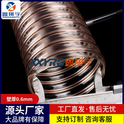 深圳鑫翔宇廠家耐磨pu聚氨酯鋼絲增強軟管可任間彎曲伸縮60mm