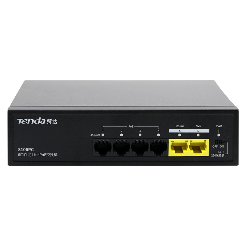 Tenda Tengda SG106PC полный гигабитный 5 портов 4+2 сетевой Haikang монитор питание POE оптовая продажа