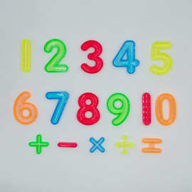 彩色透明大数字教具早教益智科教计数识字幼儿启蒙教具数字塑料