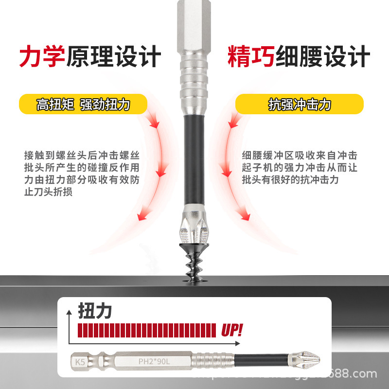 K10滑り止めロットS2強磁5A黒色滑り止めクロスドリル電動ドライバー高硬度|undefined