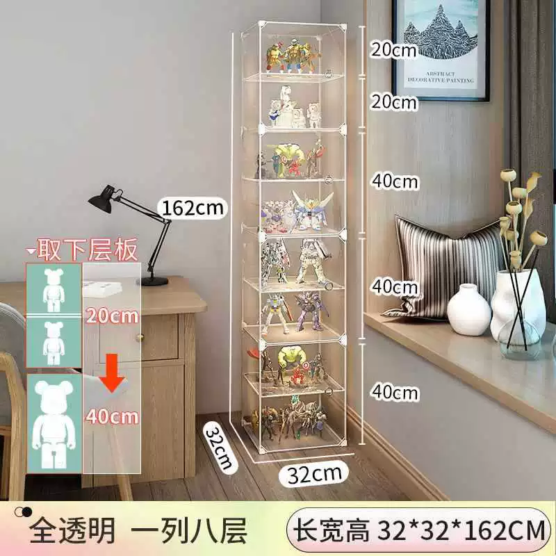 Display Stand (Lego) Acrylic Minifigure Storage Box, modular transparent organizer, multiple layer options