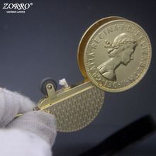 ZORRO佐罗钥匙扣创意煤油打火机个性圆形棉油机送礼可代发Z623