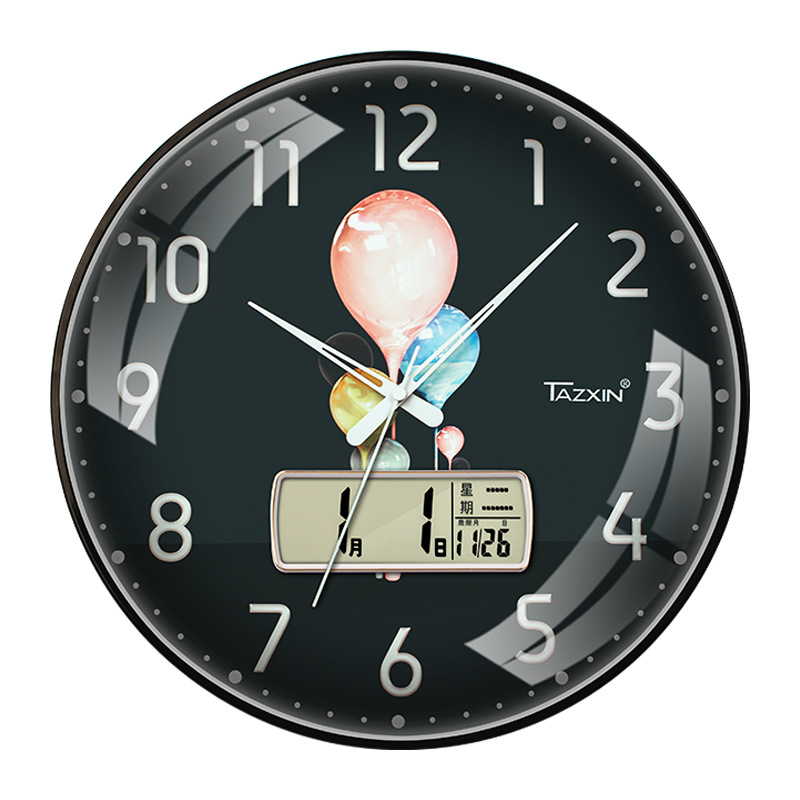 Suministro directo de fábrica convexo reloj de pared de vidrio nórdico luz de lujo simple reloj mudo sala de estar curvo entrega por lotes reloj transfronterizo image 11