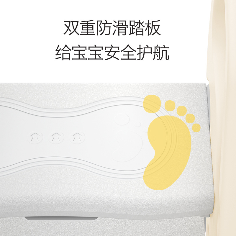 PK7J Children's hand washing ladder Foldable baby washing steps Handrails Stairs Pedal stool Wash face and step on feet height-increasing pad