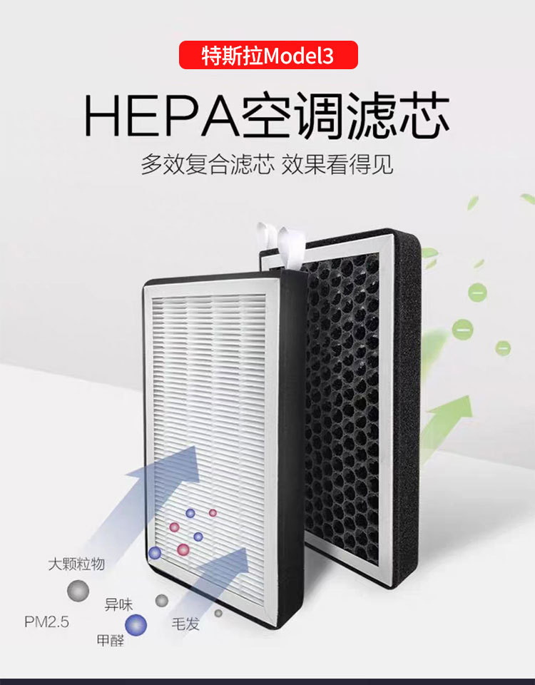 Suitable for Tesla Air Conditioning Filter Hepa New Version Model Y/3 Air Conditioning Filter Set of External Filters
