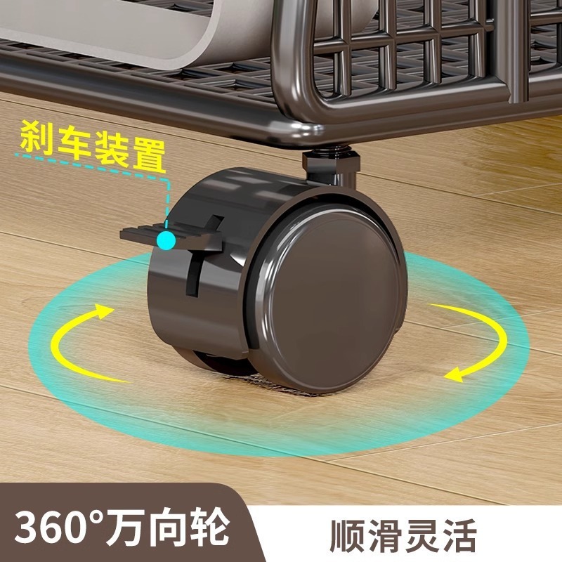 台式电脑主机底座托架可移动滑轮机箱架子家用办公双层置物架|undefined