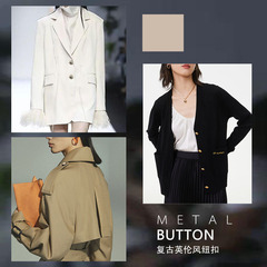 Metal buttons for women's woolen trench coats, suit buttons, coat buttons, men's round suit buttons