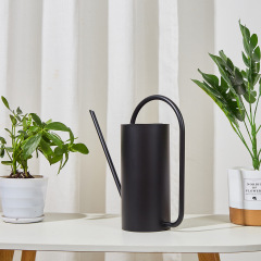 2023新款不鏽鋼長嘴澆花水壺金屬黑色噴壺園藝淋花灑水器1500ML