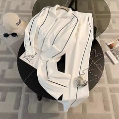 炸街休闲运动套装女春秋季时尚减龄洋气开衫拉链卫衣阔腿裤两件套