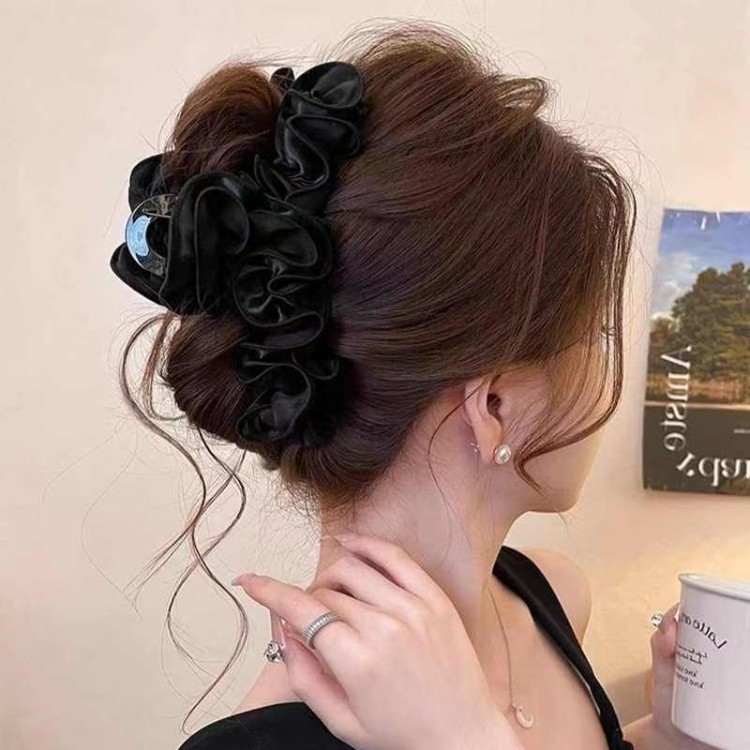 Large Bow Hair Clips Shark Clips Hair Accessories for Women 2026 Back of Head Clips Hair Ornaments Autumn Fresh Sweet Style