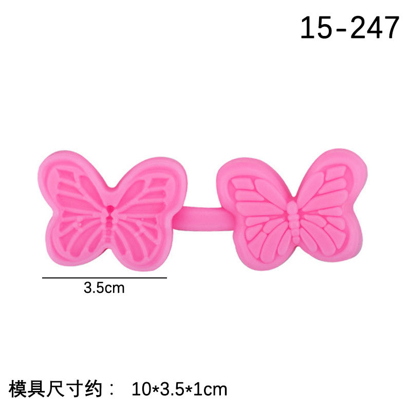 Múltiples molde de doble cara en relieve decoración de la torta fondant molde de silicona DIY textura de la flor Pétalo trébol de cuatro hojas molde de presión