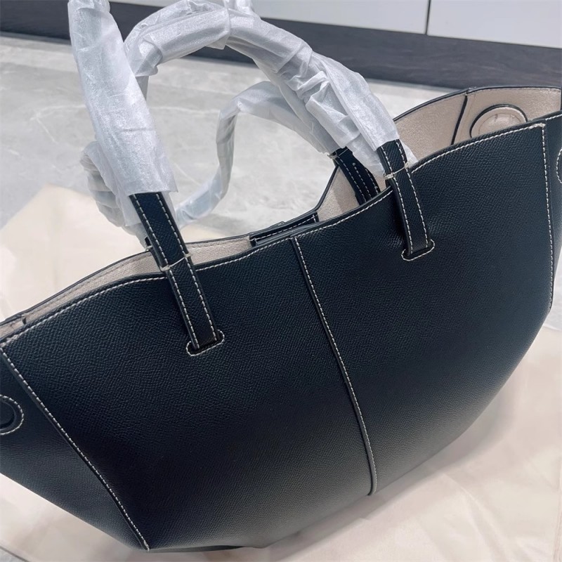 Bolso de cubo de cuero de vaca cyme bolso tote bolso de cercanías de gran capacidad