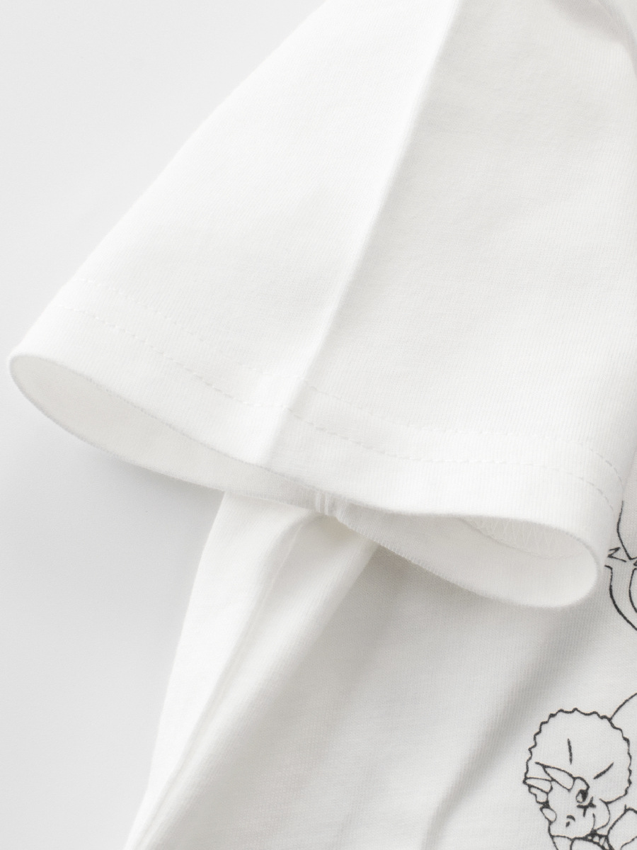 27KIDS ropa para niños Camiseta de manga corta para niños coreanos Ropa de bebé para hombres Impresión de dinosaurios Verano Nuevos productos