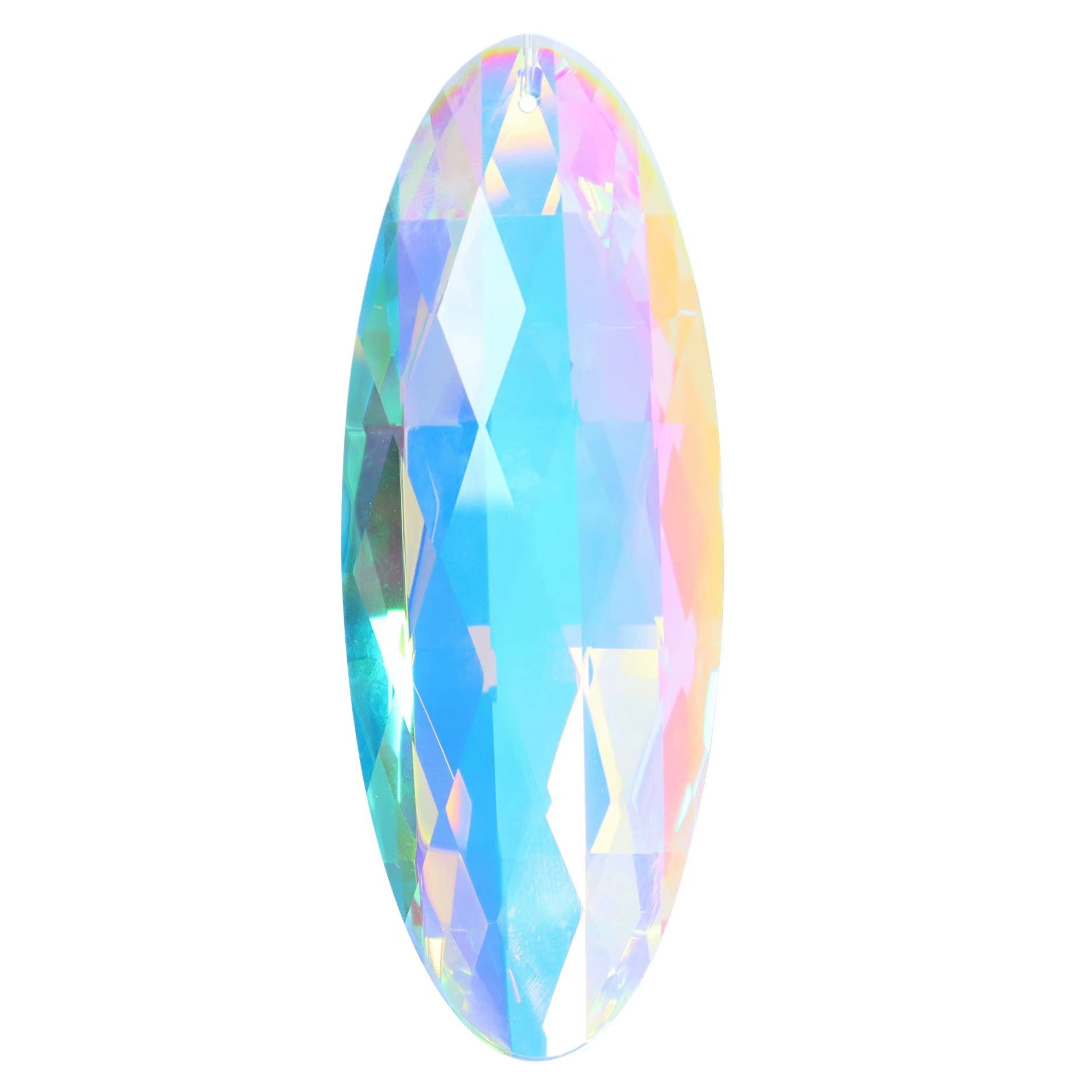 Suministro directo de fábrica de productos transfronterizos: colgante de prisma de cristal grande, decoración para ventana, atrapasoles, adorno colgante de cristal.