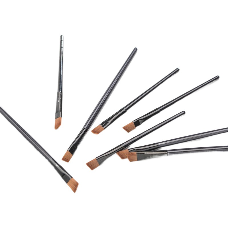 Small Slanted Eyebrow Brush, Black Eye Brush, Makeup Brush, Multi-Color Eye Shadow Brush, Makeup Accessories, Makeup Tools