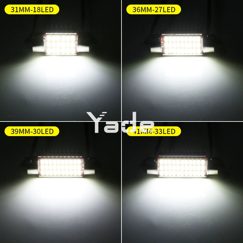 雅德 Auto LED license plate lamp Ding Light Decoding Double Pipanus 3014 SMD Reading Light Cars Light