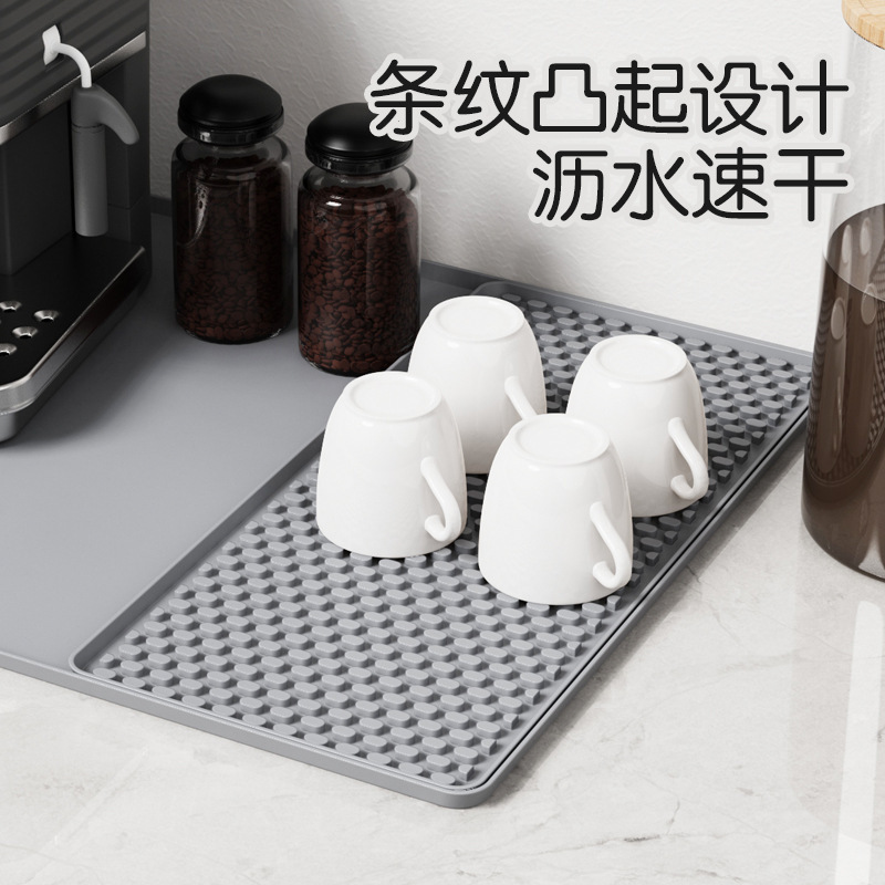 亚马逊咖啡机硅胶垫托盘吧台水杯沥水垫压粉工具垫保护垫餐桌隔热|undefined