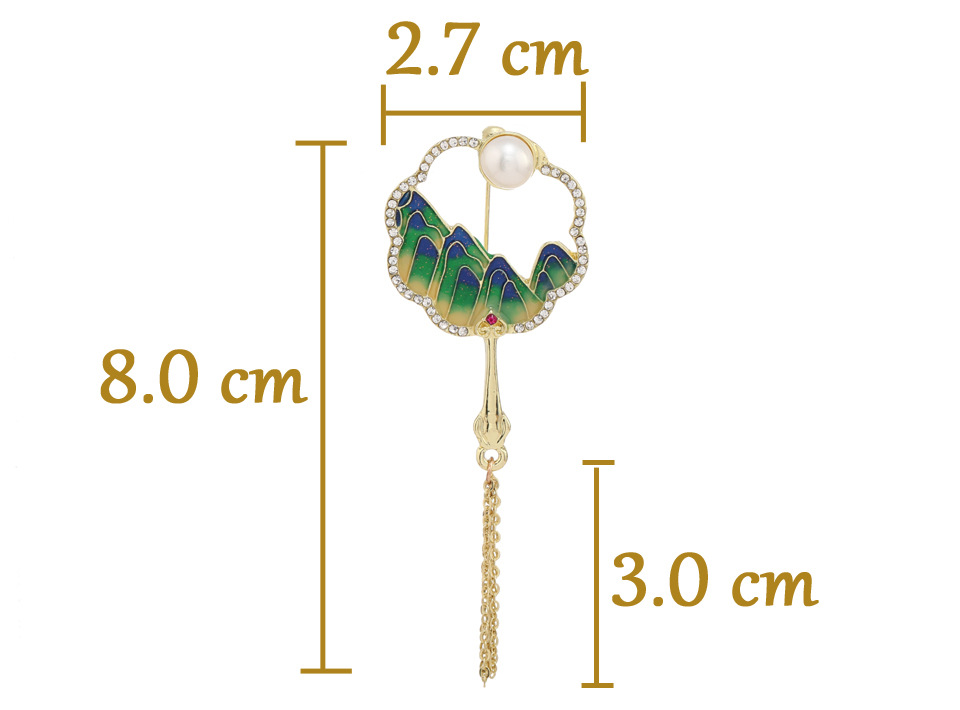 Retro Sector Flower Alloy Inlay Rhinestones Pearl Women's Brooches display picture 1