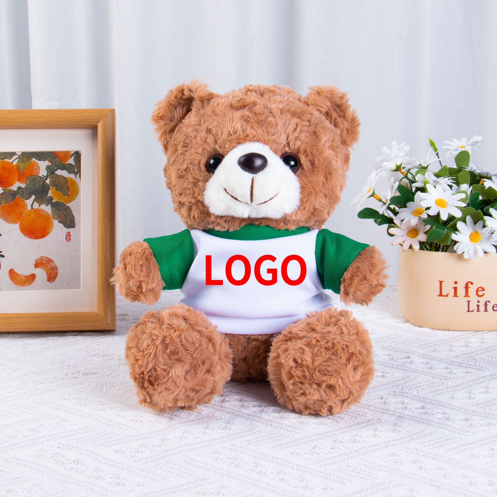 Muñecas de peluche, osos, camisetas, uniformes escolares, suéteres, muñecas para dibujar y imprimir logotipo