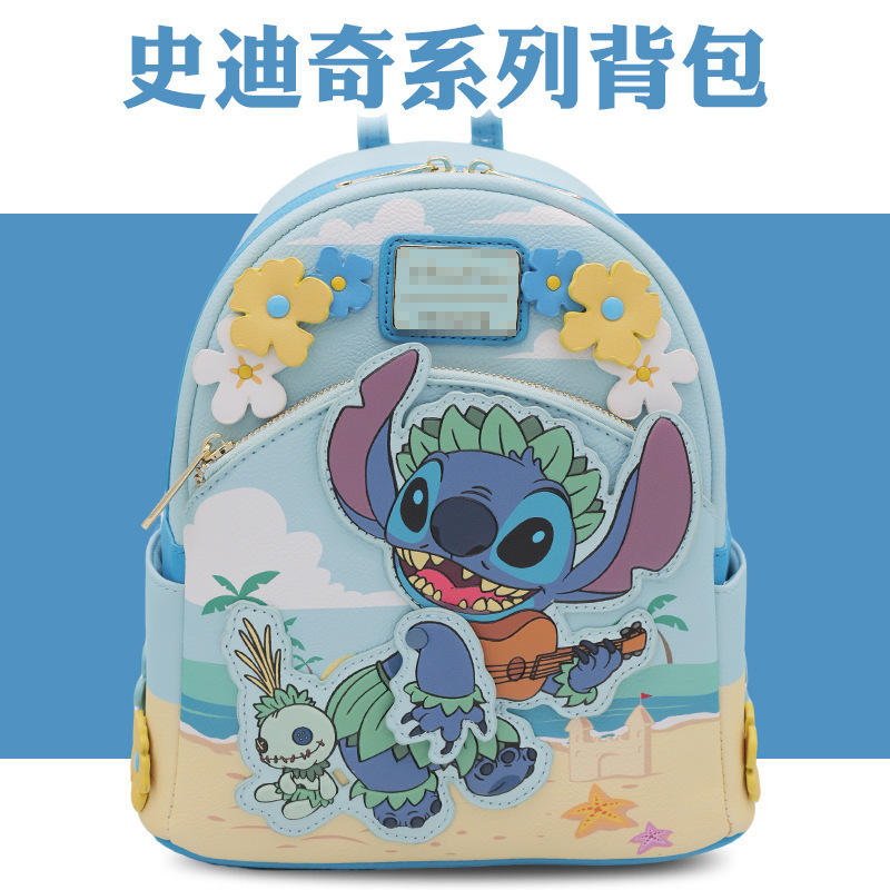 Loungefly Lilo & Stitch Series Children's Backpacks, Stitch School Bags, Casual Bags for Men and Women
