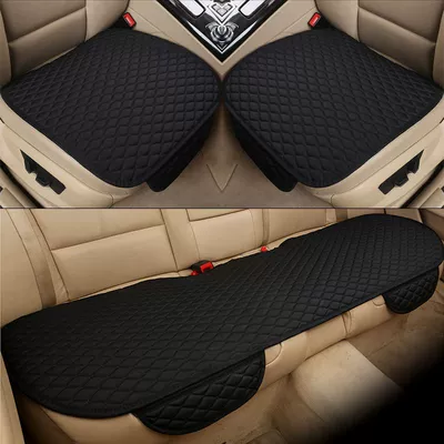 Drop-Shipping Seat Cushion — Seat cushion, seat cover - black-small-three-pieces-2-square-mats-in-the-front-row-long-mat-in-the-back-row
