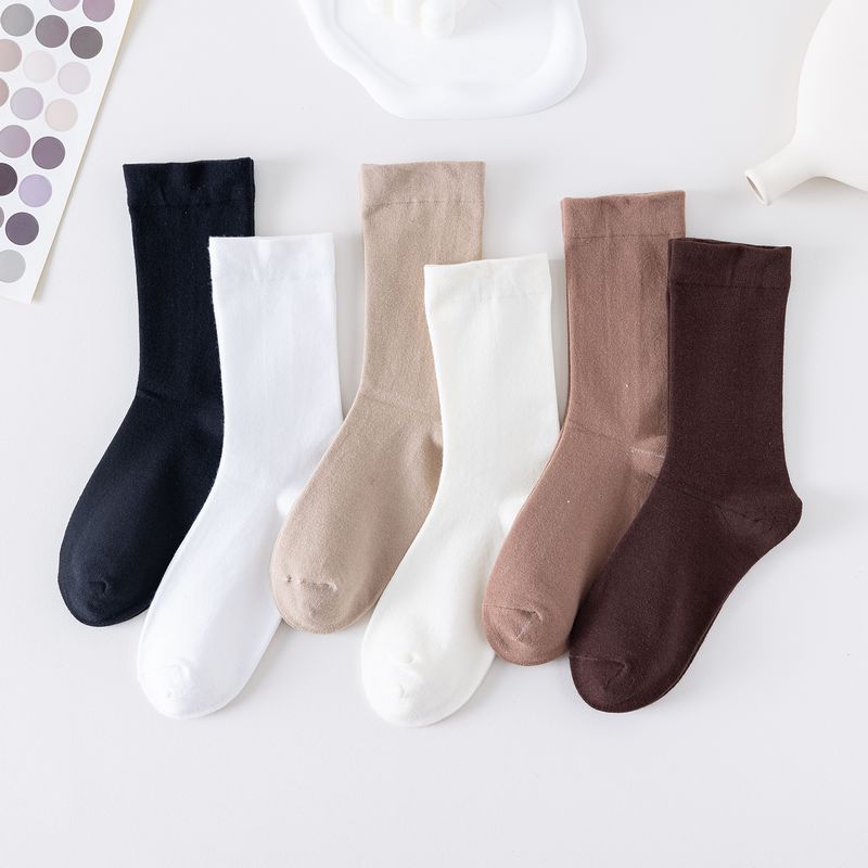 Japanese brand demi-season solid color socks for pregnant