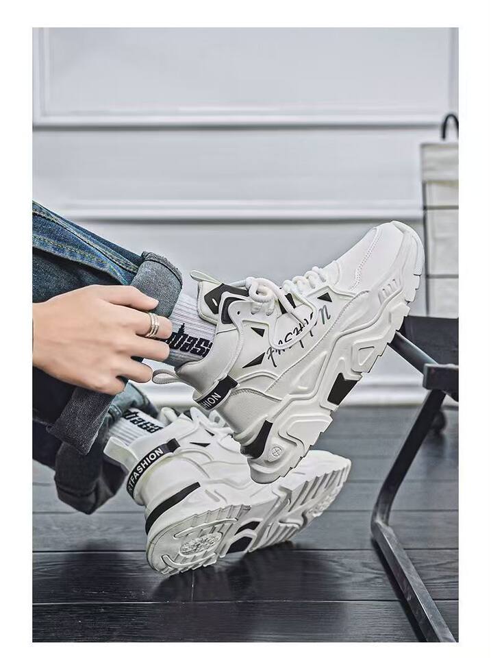 Giày nam cao cổ Martin trẻ trung, giày thể thao casual cổ cao tăng chiều cao, đế cao 3 cm — C73 màu đen, C73 trắng chi tiết 20