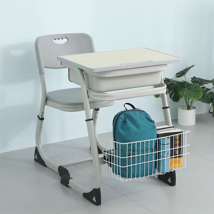 学生书桌挂篮铁艺多功能收纳书包篮学校小书架课桌免钉挂钩篮