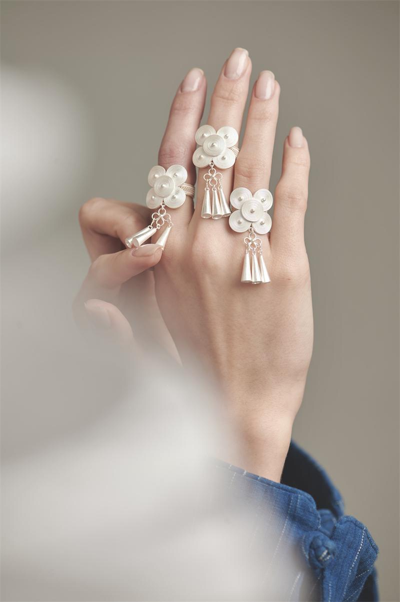 Retro Ethnic Style Simple Style 925 Sterling Silver Round Charm Women's Open Rings display picture 4