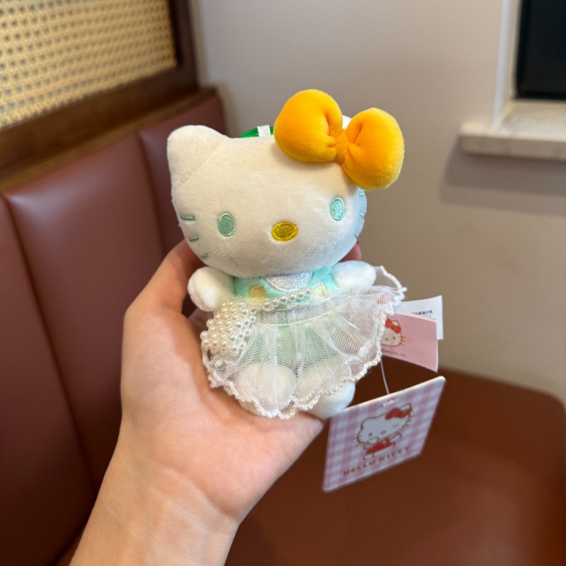 正版kt挂件HelloKitty三丽鸥毛绒公仔玩偶钥匙扣可爱包挂饰礼物|undefined
