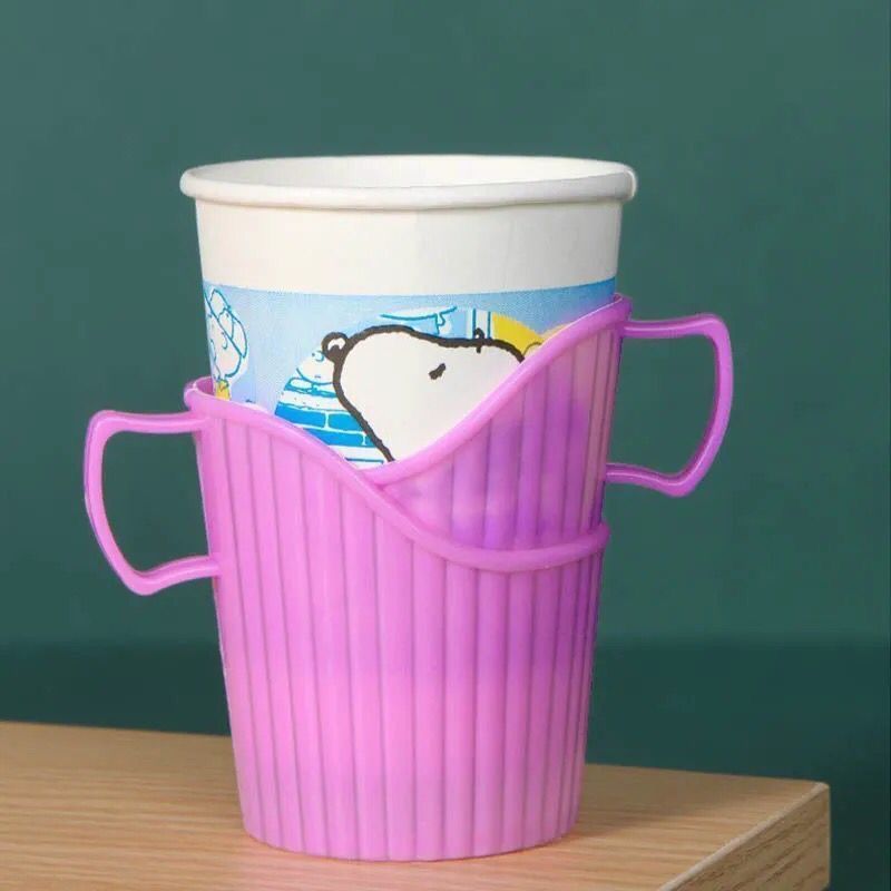 hogar desechable taza de papel porta taza de oficina cubierta de taza de plástico agua hirviendo aislamiento térmico a prueba de quemaduras espesar taza porta taza cubierta de taza