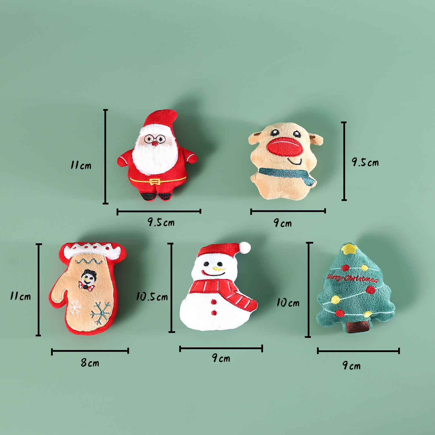 Caja de regalo de juguetes de Navidad para gatos mascotas peluche dibujos animados árbol de Navidad viejo muñeco de nieve construido hierba gatos menta campana
