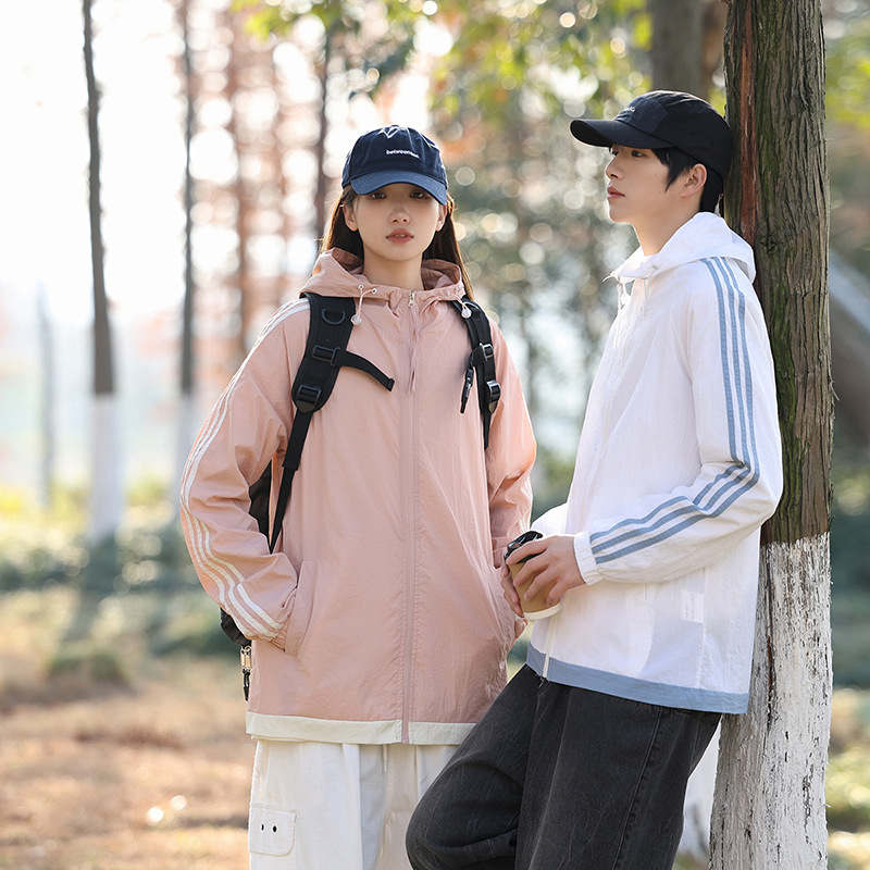 선스크린 의류 남성 여름 얇은 트렌디 브랜드 남성 느슨한 캐주얼 야외 스포츠 커플 스킨 의류 남성 선 스크린 의류