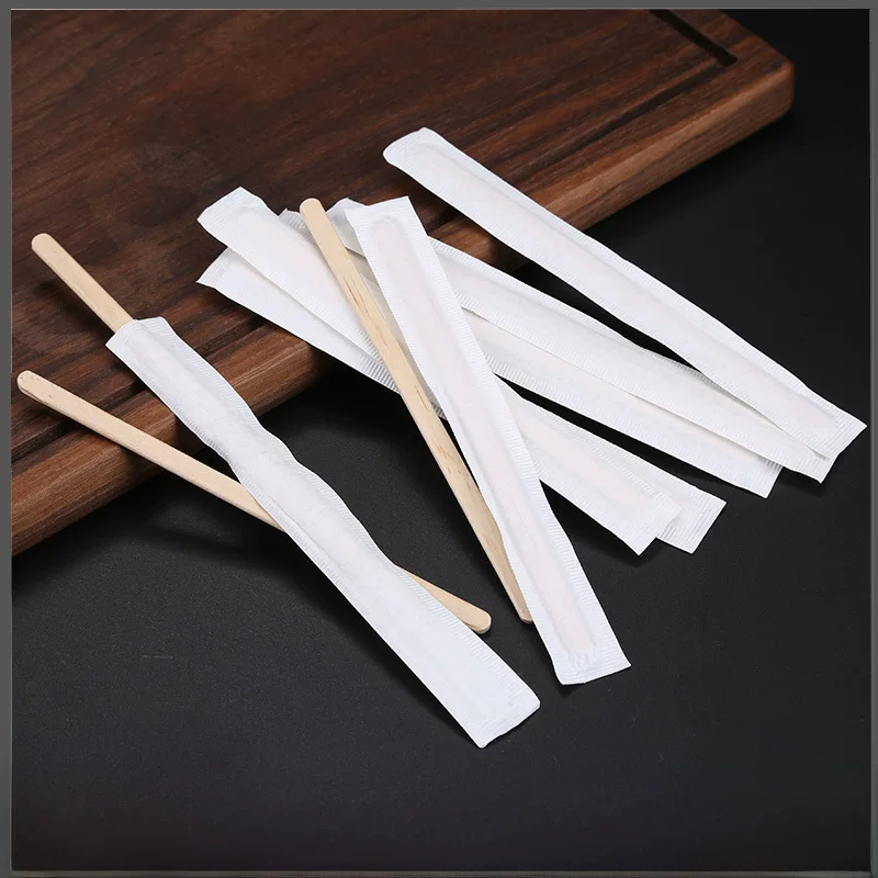 Disposable pack, coffee wooden mixing stick, cocktail stick, increased thickness, wholesale