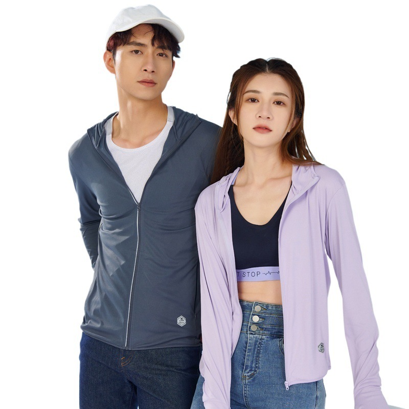 UPF50 + chaqueta de protector solar de hielo de color sólido para hombres 2025 nuevo chaqueta de verano anti-UV transpirable para hombres al aire libre