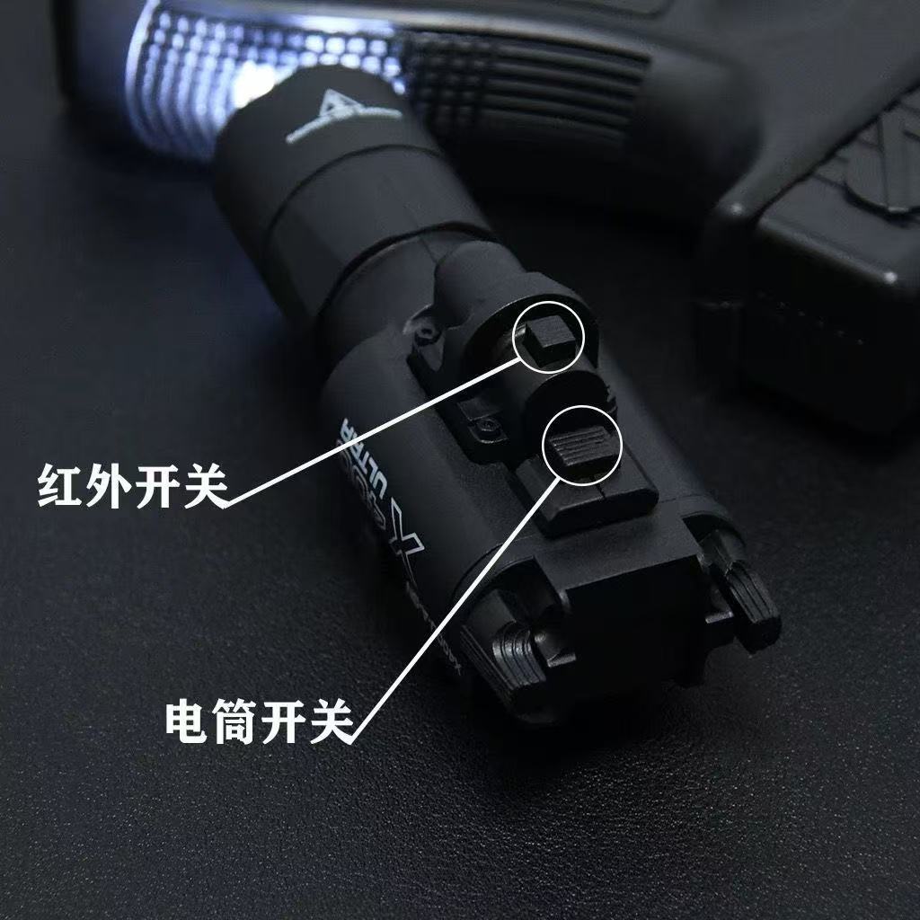 Linterna láser infrarroja colgante inferior de nailon dos en uno X400U Linterna de juguete láser Táctica G17 Linterna Glock