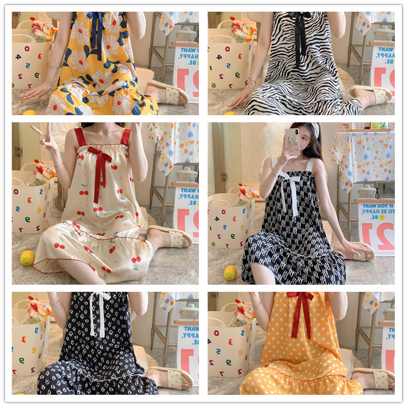 Pijama de verano girly cordón de encaje seda dulce princesa vestido de dormir ropa de casa de mujer comercio exterior al por mayor