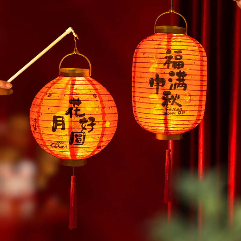 中秋节装饰挂饰创意礼品送人卡通可爱车载挂件成品竹编平安扣挂件|undefined