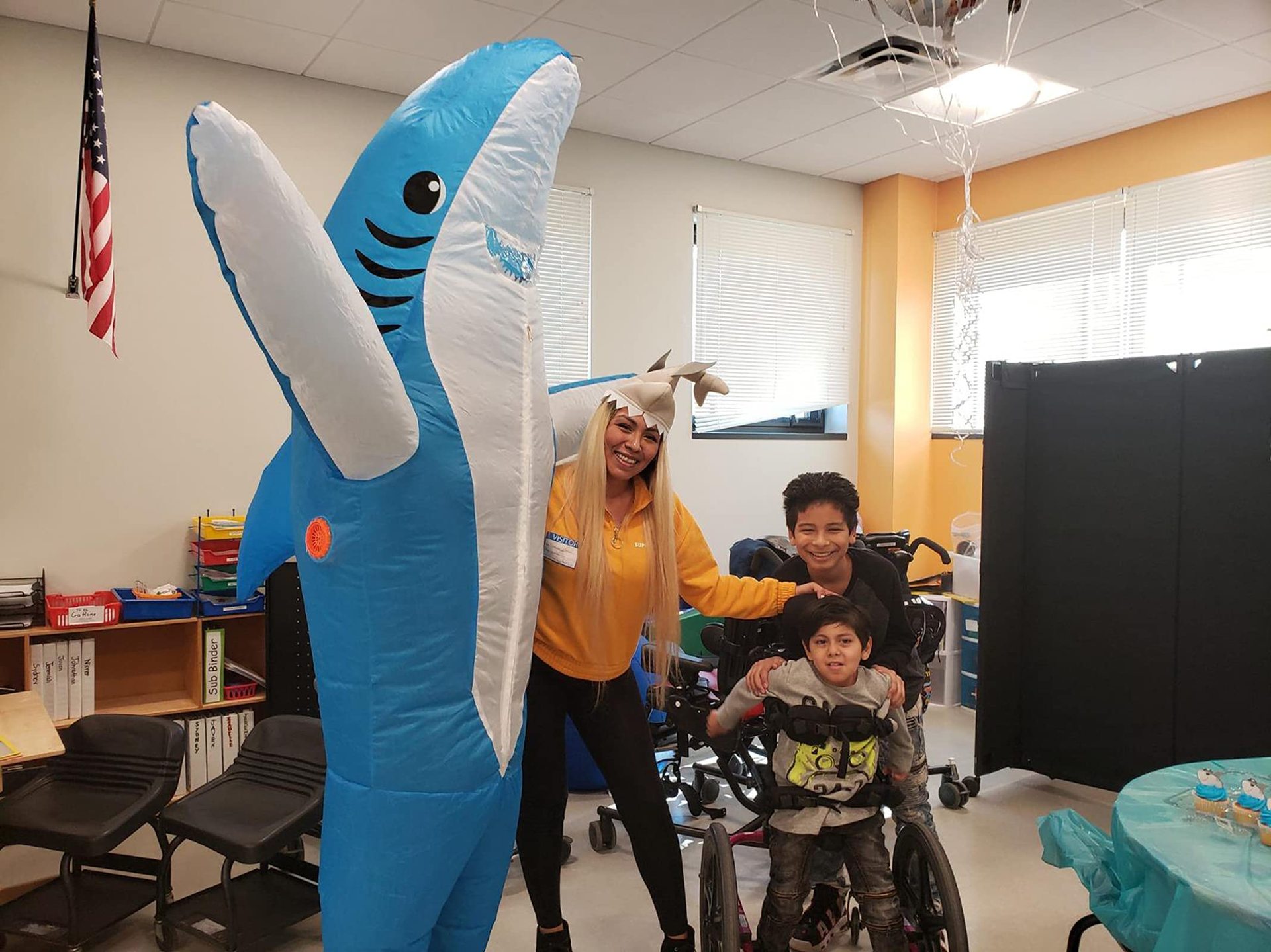 Inflatable Shark Costume Blow