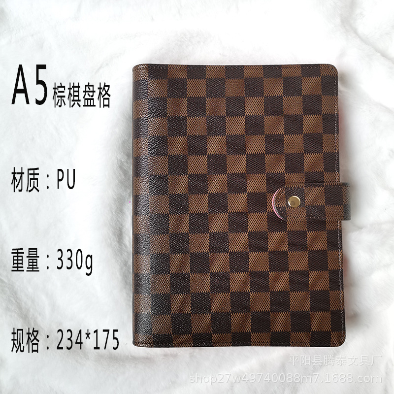 A5 다크 브라운 바둑판 (내부 페이지 없음)