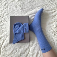 后跟字母运动长袜女ins潮纯棉夏季薄款日系学生春秋外穿中筒袜